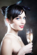 woman with champagne