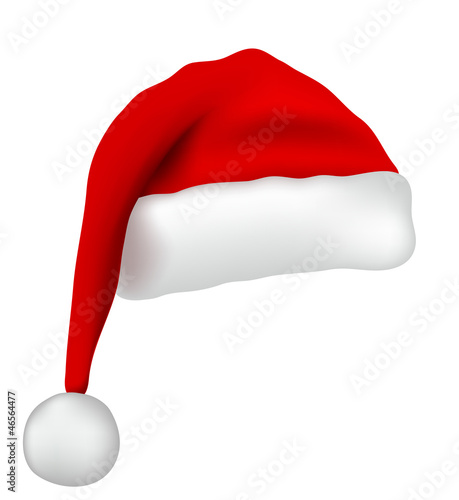 Vector: Santa Claus hat isolated on white background Santa Claus hat isolated on white background