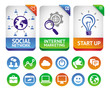 Vector internet marketing labels