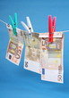 Laundering of fifty euro bills
