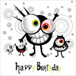 Happy Birthday cheerful monster