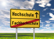 Ortsschild "Hochschule / Fachhochschule"