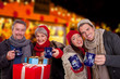 gruppe weihnachtsmarkt