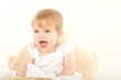 Photo: studio shot of blond little baby girl studio shot of blond little baby girl