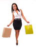 Photo: beautifulwoman with two shopping bags beautifulwoman with two shopping bags