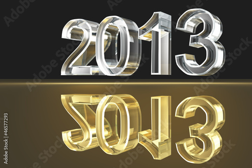 Illustration: Das Jahr 2013 - Glas Das Jahr 2013 - Glas