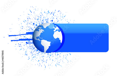 Illustration: globe banner globe banner