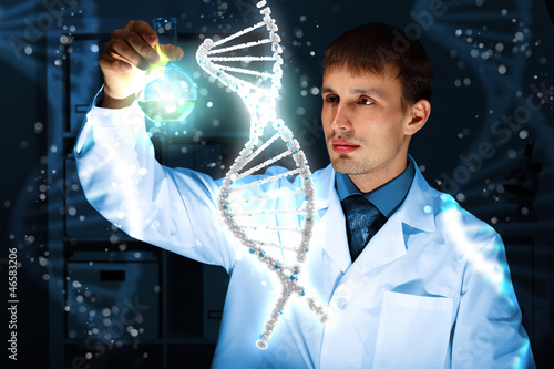 Photo: DNA strand illustration DNA strand illustration
