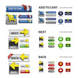 shopping cart, next and back icons / collection of vector icons