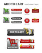 add to cart button, shopping icons and buttons