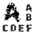 Font, alphabet letters set