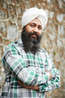 Young adult indian sikh man