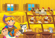 The hostess in the happy chicken coop