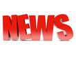 NEWS background - red letters