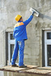 facade builder plasterer at work