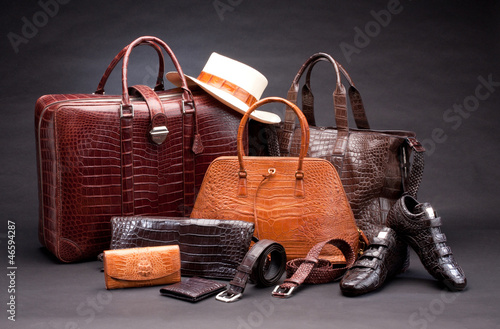 Photo: Set of products which made of crocodile leather Set of products which made of crocodile leather