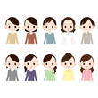 中年の女性 10人