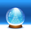 Vector snow globe. Layered.