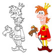 Cartoon charming prince