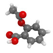 acetylsalicylic acid (aspirin) molecule, chemical structure.