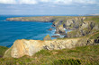 Carnewas and Bedruthan Steps Cornwall England UK