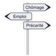 Panneaux chômage, emploi, précarité