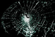 Broken Glass On A Black Background