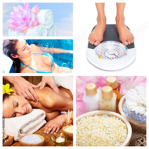 Photo: Beautiful Spa massage collage. Beautiful Spa massage collage.