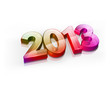 3d new year 2013, vector