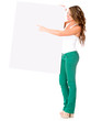 Woman with a banner