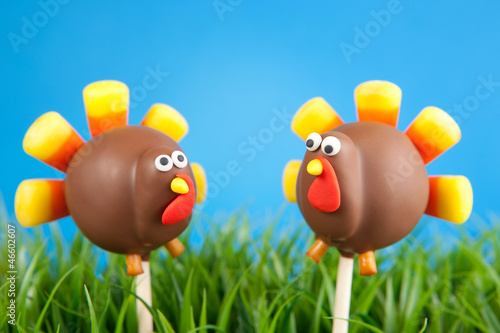 Photo: Turkey cake pops Turkey cake pops