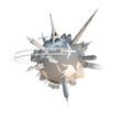 Globe with landmarks in 3D