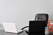 Photo: Desk with two laptops Desk with two laptops
