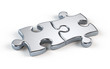 Two metal puzzle - partnership concept