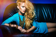 Young lady on the sofa