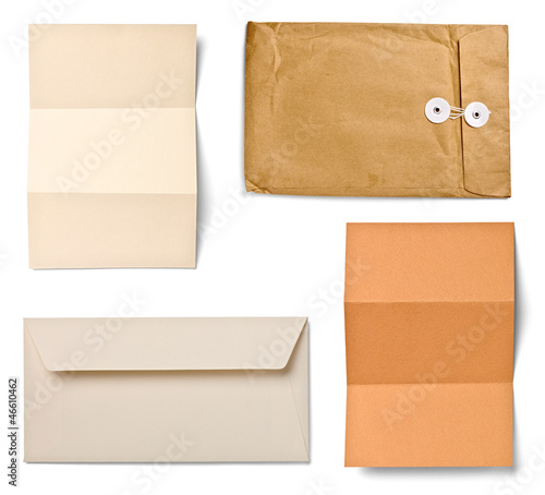 Photo: grunge note paper envelope grunge note paper envelope