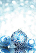 Photo: Blue Christmas decorations with bright lights Blue Christmas decorations with bright lights
