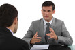 Businessman in interview