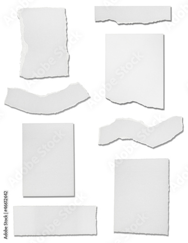Photo: white paper ripped message background white paper ripped message background
