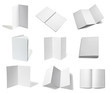 leaflet notebook textbook white blank paper template