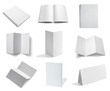 leaflet notebook textbook white blank paper template