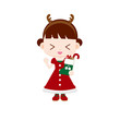クリスマス衣装 喜ぶ女の子