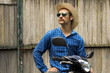 cowboy on motorbike