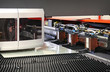 CNC punching machine with metal sheet