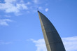 Photo: the metal sail and the moon the metal sail and the moon