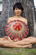 Attractive asian lady with hat