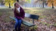 Video: woman feeding squirrels in a park woman feeding squirrels in a park