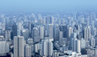 The city in the fog.