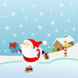 Ice Skating Santa