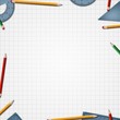 Illustration: desk at school or office desk at school or office